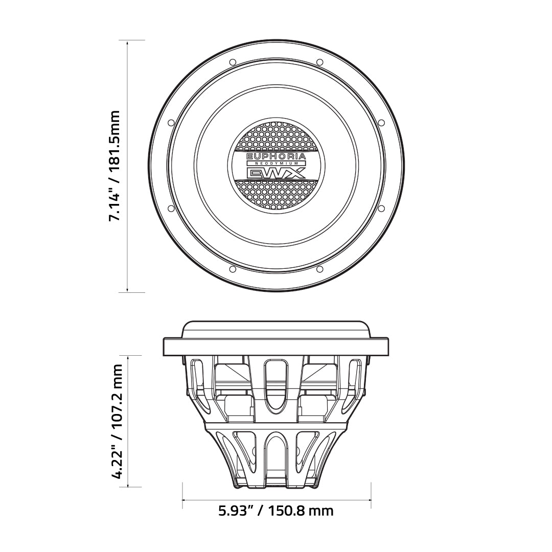 EWX6NEO : 6.5" Dual 4-Ohm NEO Subwoofer