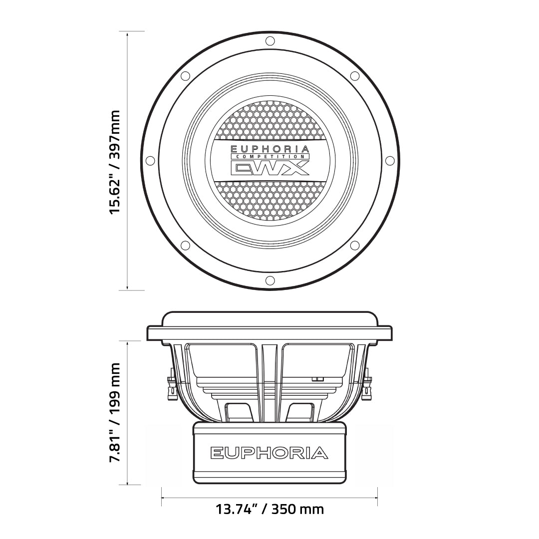 EWXC15D4 : 15" Dual 4-Ohm Competition Subwoofer