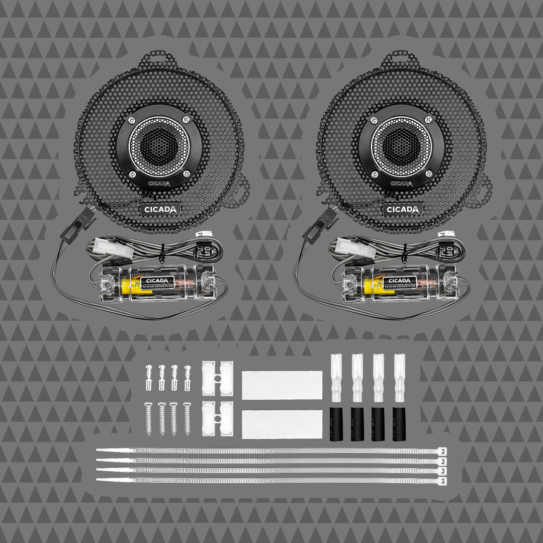 Harley-Davidson Street Glide 2014-2023 Grills With Tweeters 6.5 In 50W RMS Each For Riders