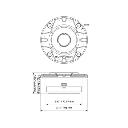 E5PRO 1TW : PRO Audio Shallow Mount 1" Aluminum Dome Tweeter