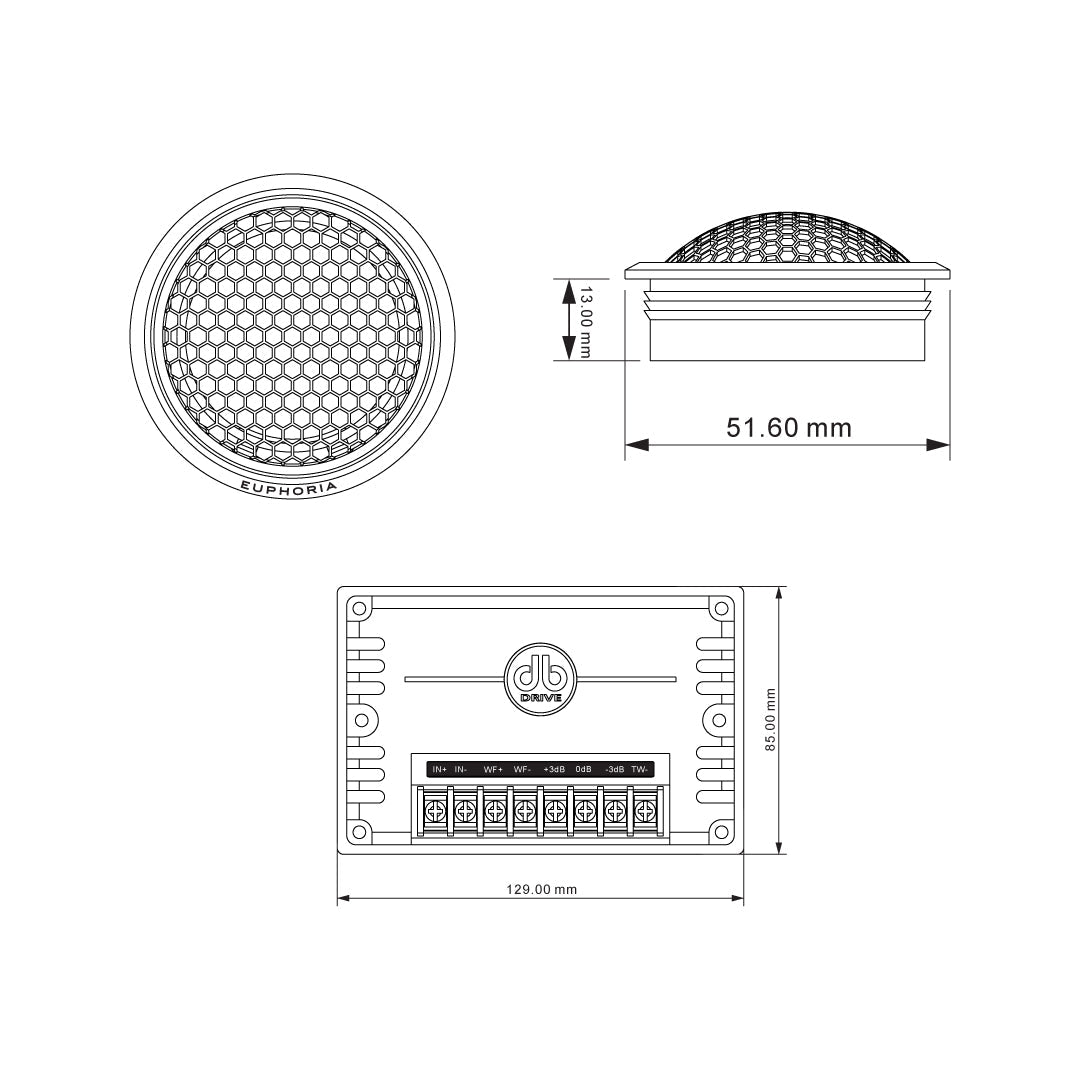E5T : 1"  Silk Dome Tweeter