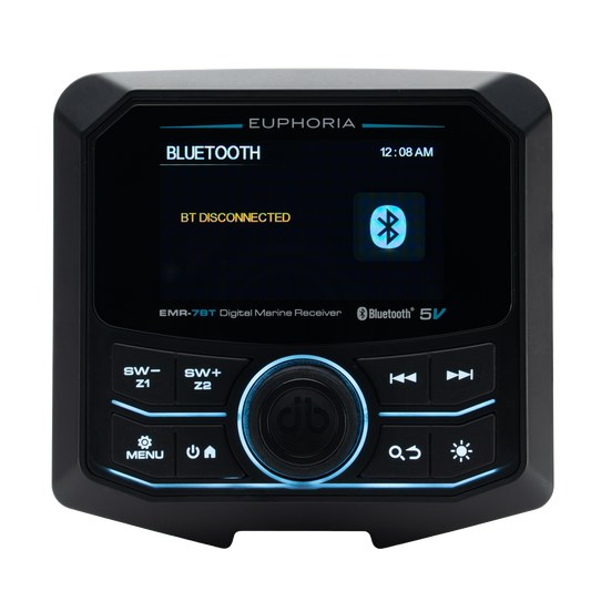 EMR-7BT : FULL COLOR LCD DIGITAL MARINE RECEIVER / 5 VOLTS / BLUETOOTH