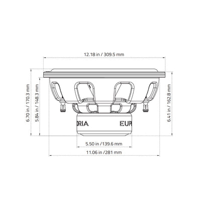 EW5 12D4 : 12" Dual 4-Ohm Subwoofer
