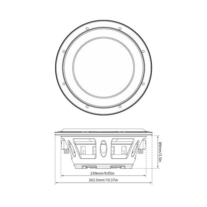 EW7 10F : 10" Dual 4-Ohm Shallow Mount Subwoofer