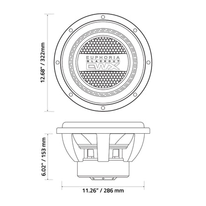 EWXB12D4 : 12" Dual 4-Ohm Subwoofer Black Out Edition