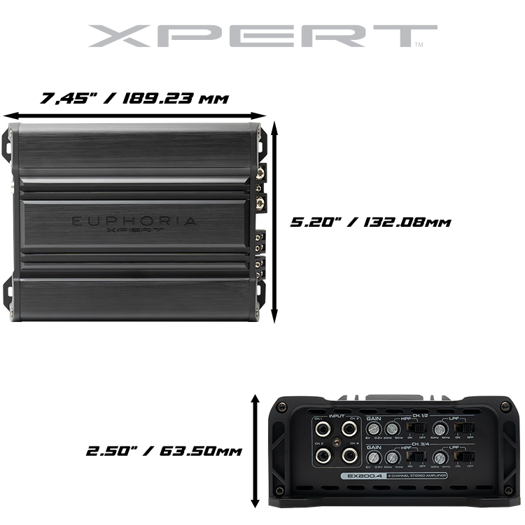 EX200.4 : 4 Channel Full Range Class D Amplifier