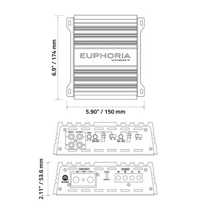 EX2K : Full Range Class D Mono Power Sports Amplifier