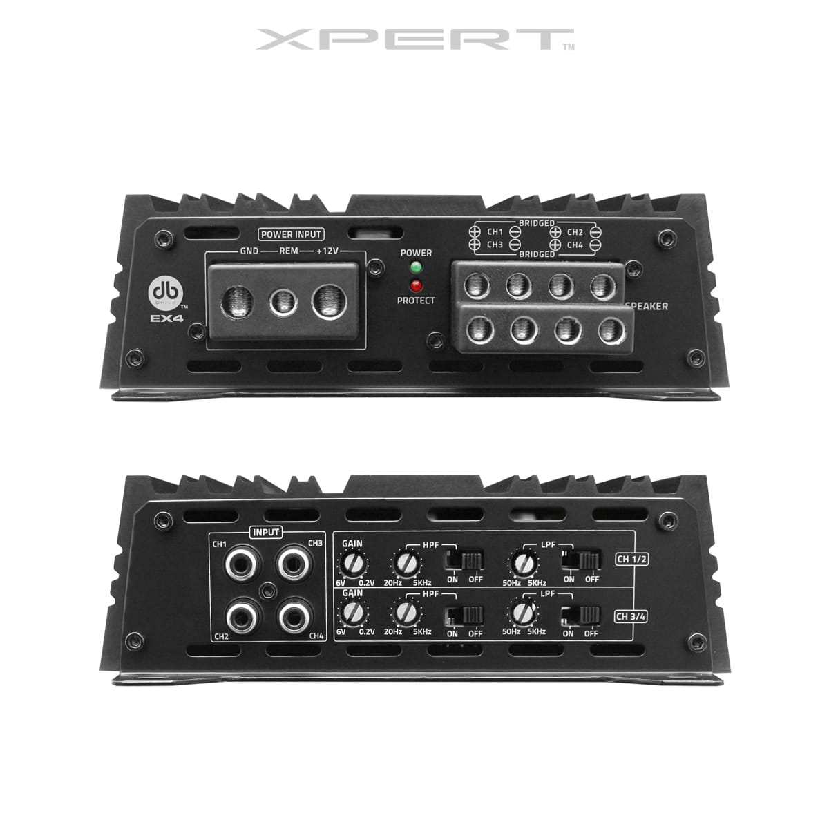 Xpert Euphoria EX4 : Full Range Class D 4 Channel Power Sports Amplifier