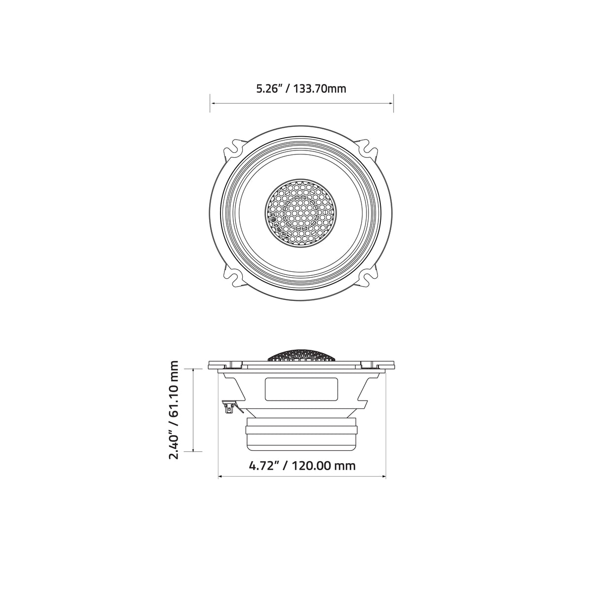 EX5NPS-CF : 5.25" 2-way NEO Carbon Fiber Point Source Loudspeaker