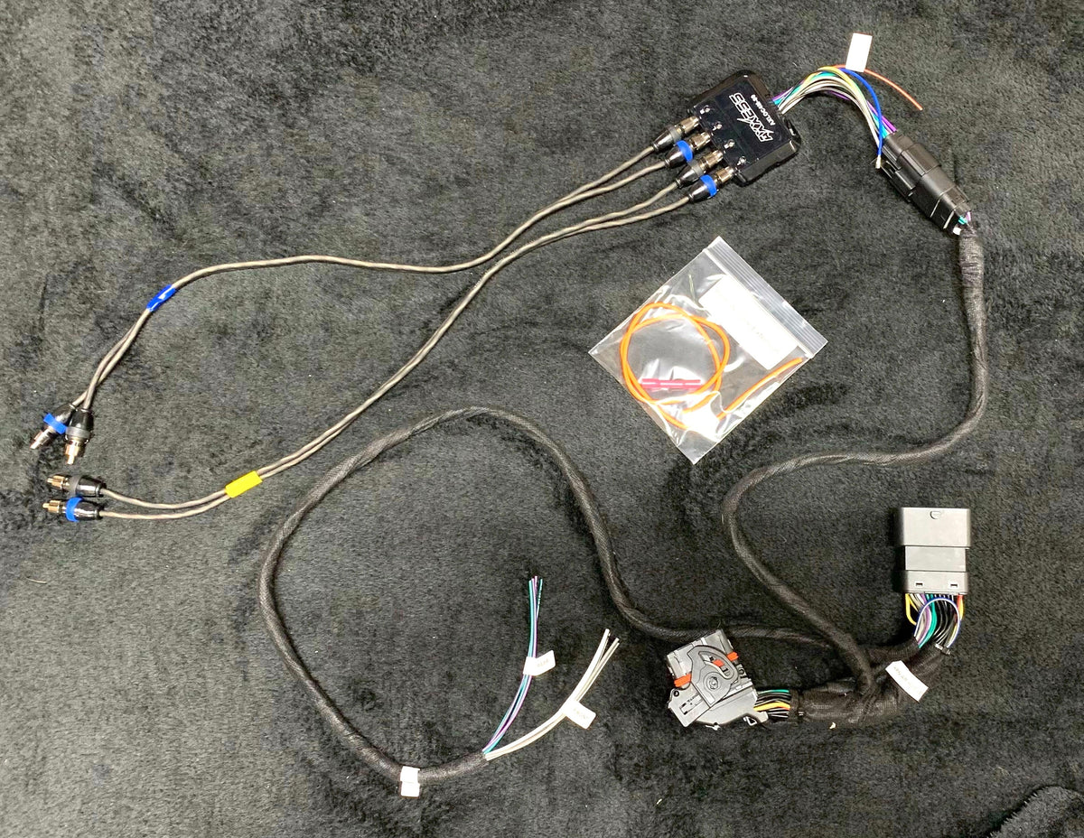 Axxess Harley 2014 Up Plug And Play 4 Channel Line Driver For Stock Radio RCA Inputs Easy Install