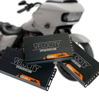 Velocity RZA1000.4 2.2kW 8-Channel Harley Road Glide Amplifier Kit For Riders 2015-2023