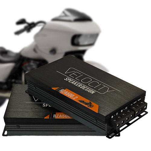Velocity Speaker Design RZA500.2 Twin Harley Amplifier For Riders With Powerful Dual Channel Audio